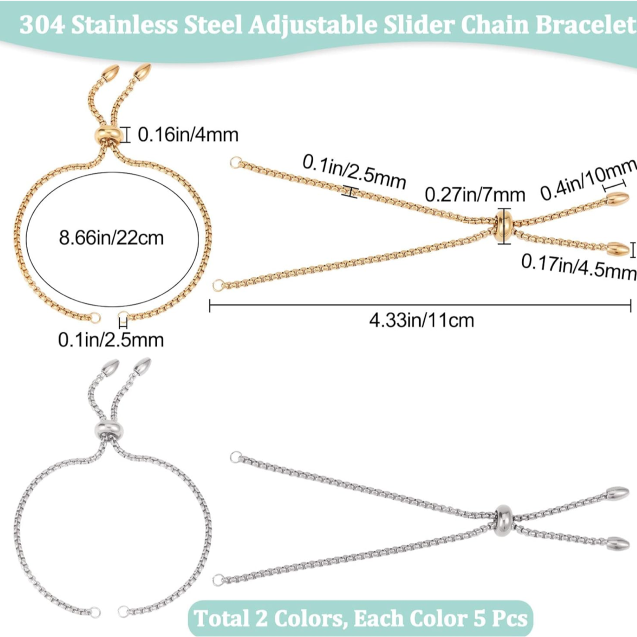 Personalisierte Armbänder in Silber und Gold
