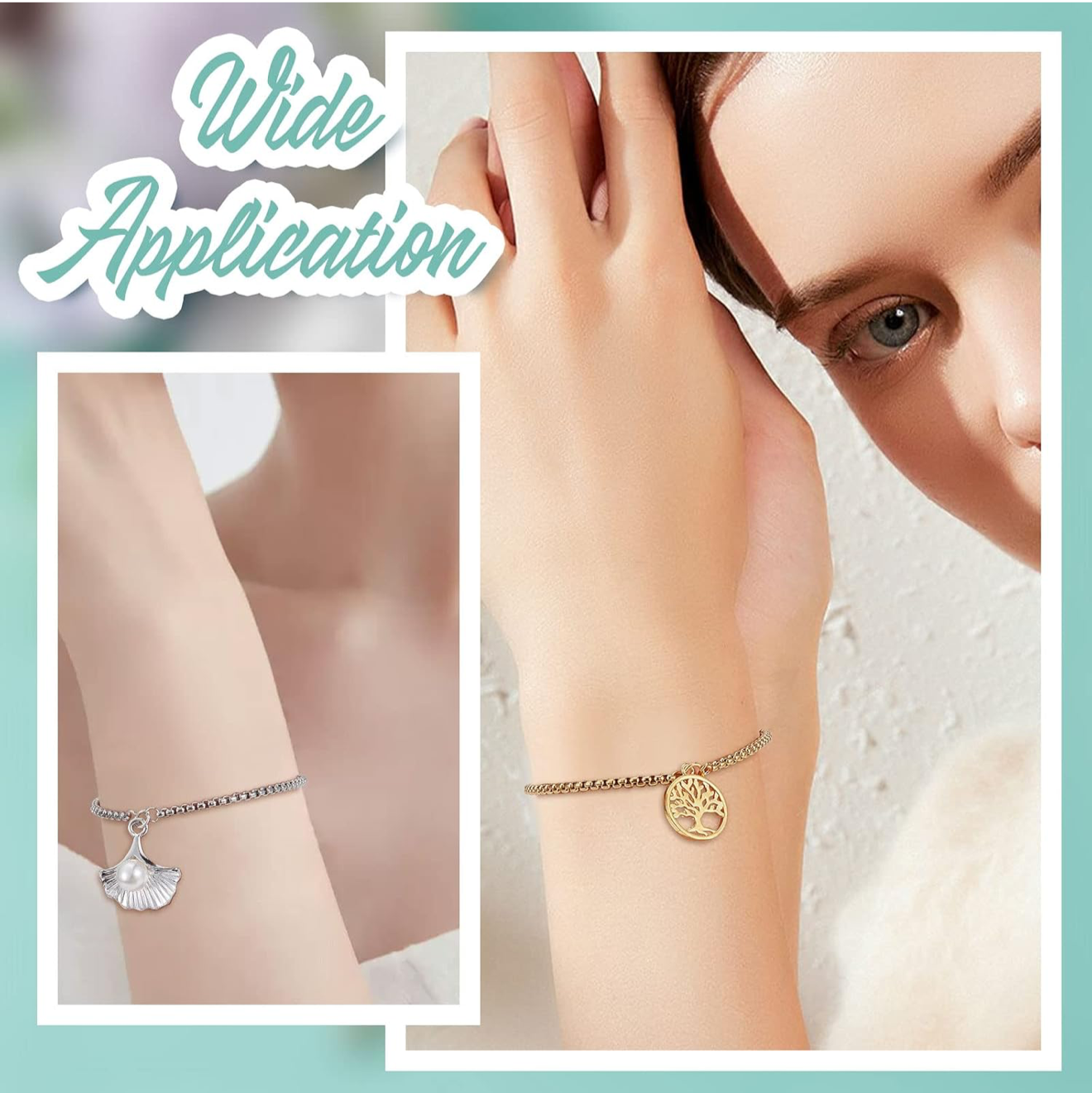 Personalisierte Armbänder in Silber und Gold