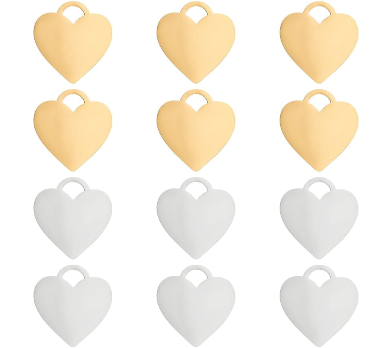 Herzanhänger aus Edelstahl – Gold oder Silber