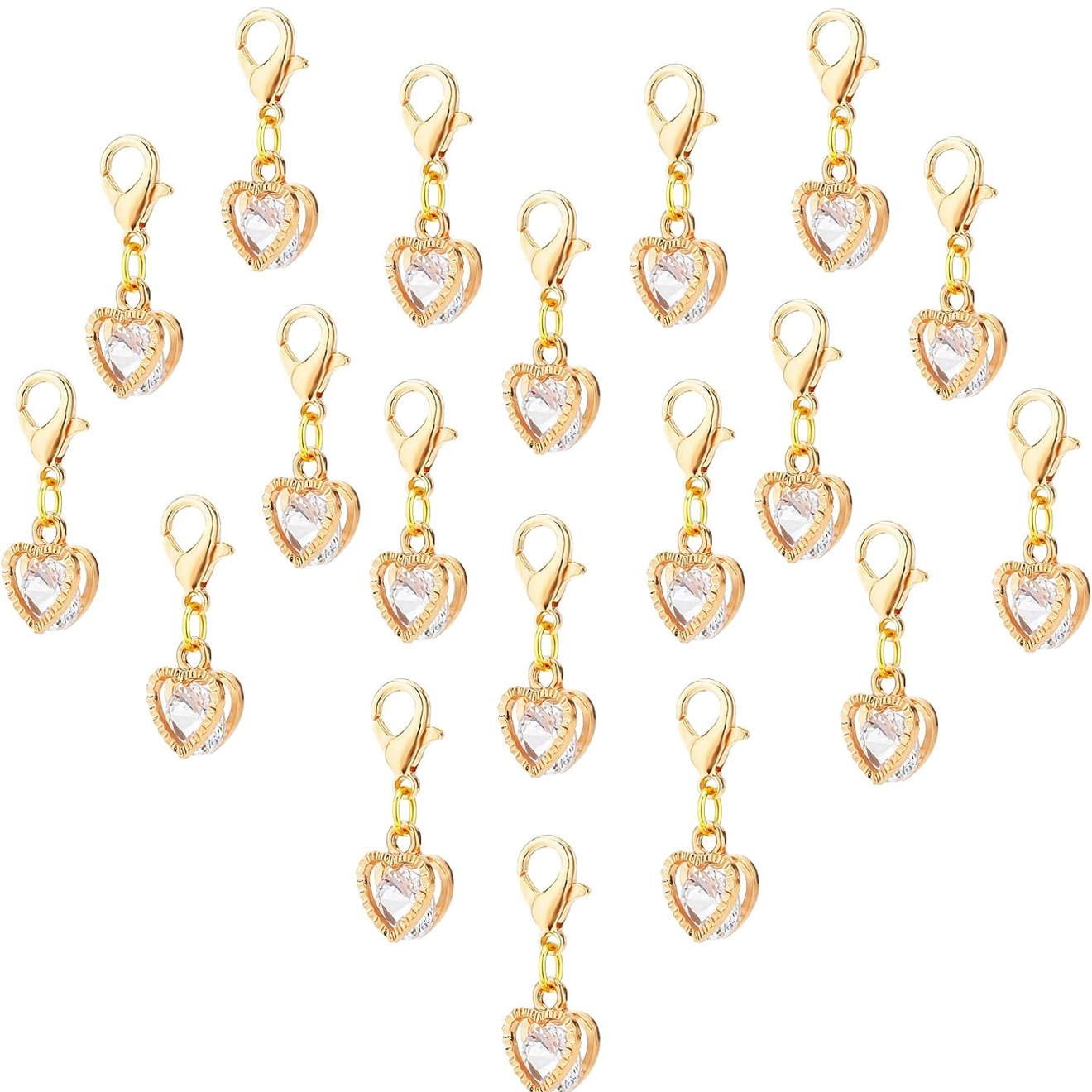 Herz Anhänger Gold mit Kristall