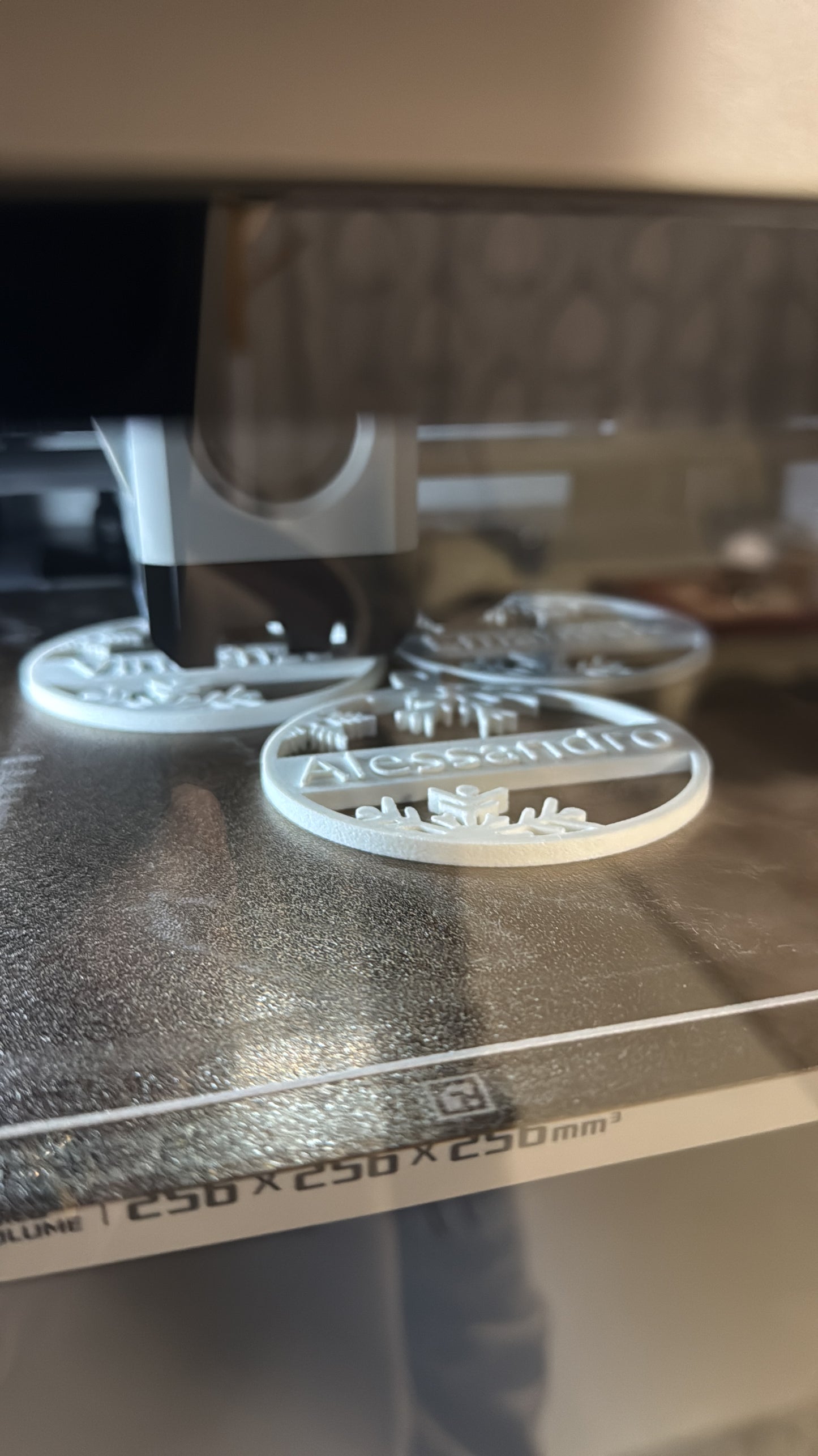 Personalisierte 3D-gedruckte Weihnachtskugeln