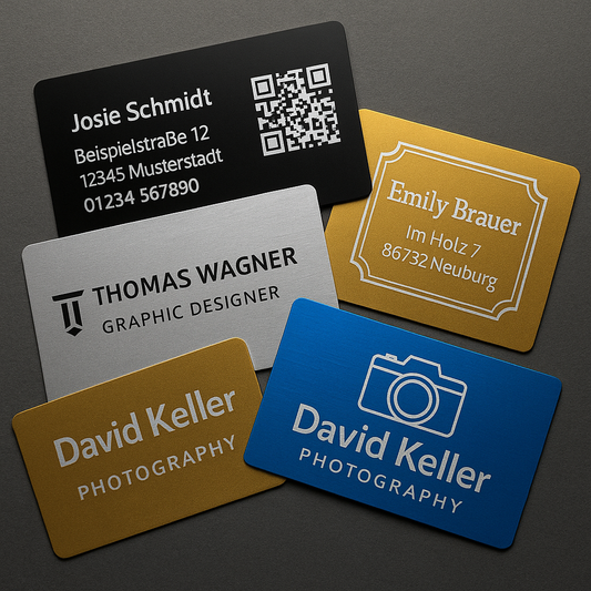 Visitenkarten - Premium Qualität aus Aluminium - Personalisiert