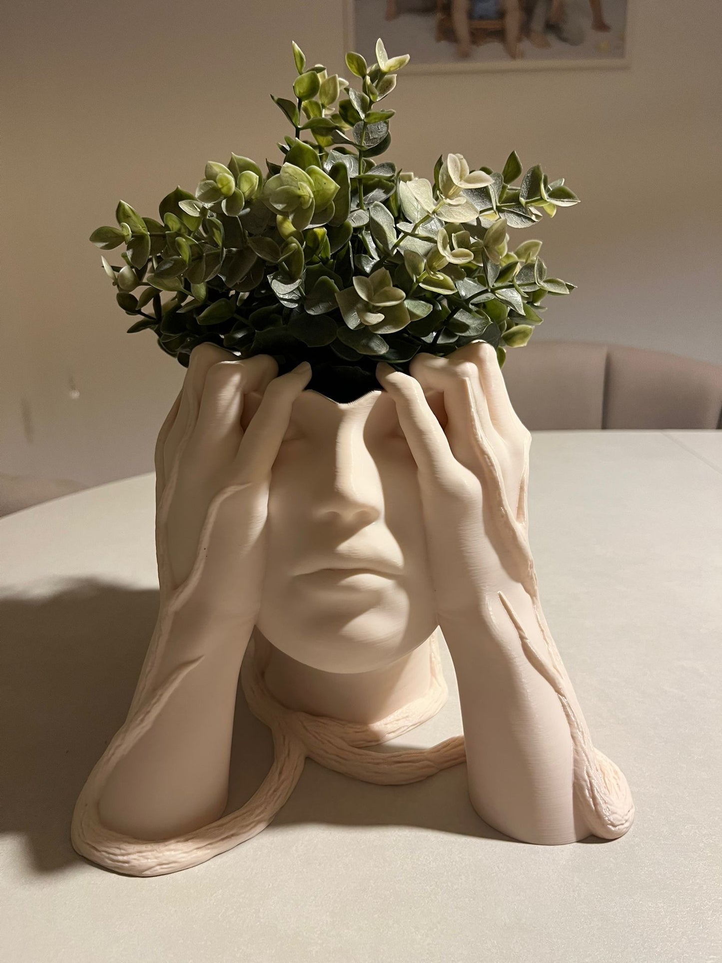 Vase "Gesicht in Händen" 3D gedruckt