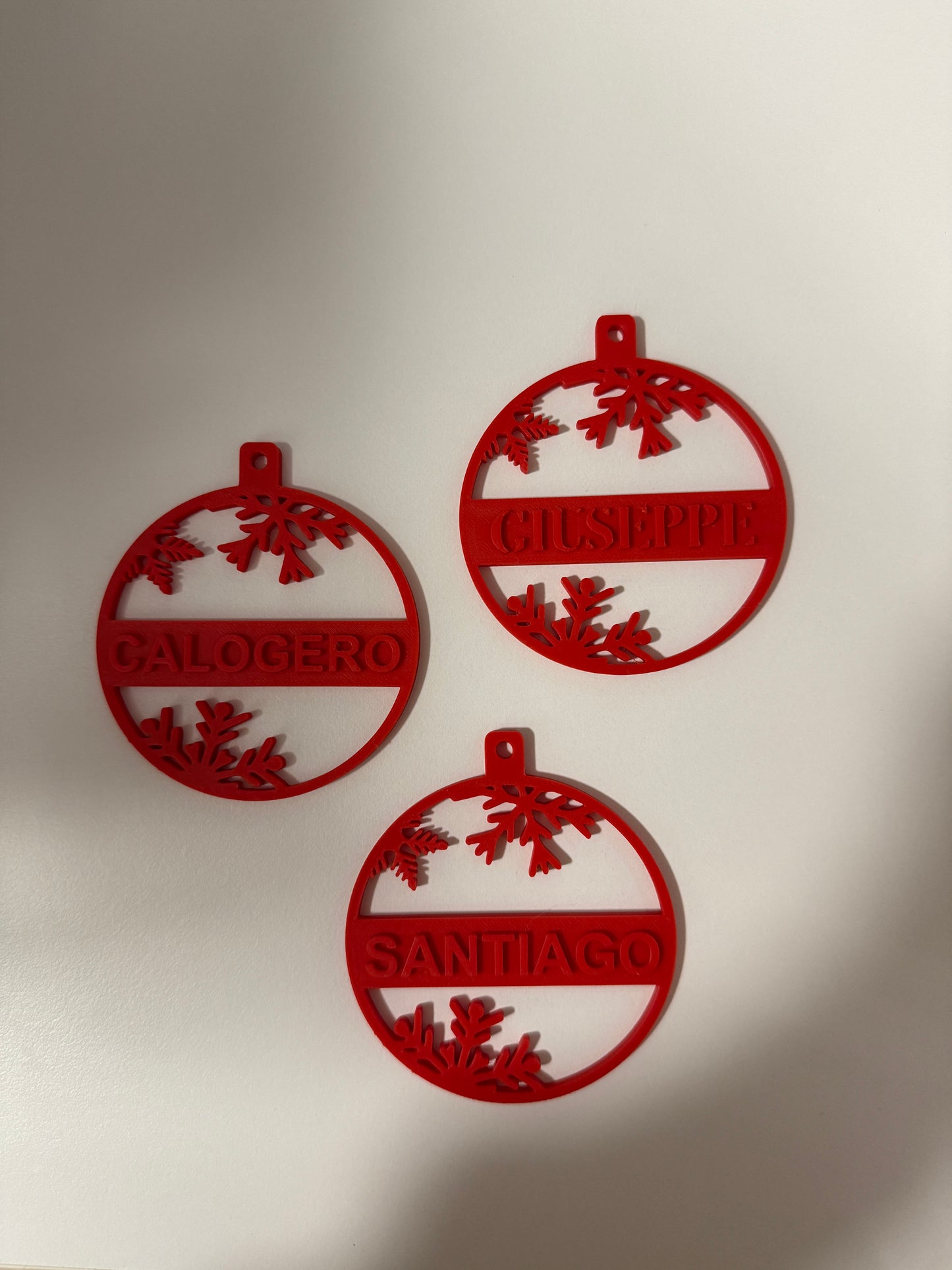 Personalisierte 3D-gedruckte Weihnachtskugeln