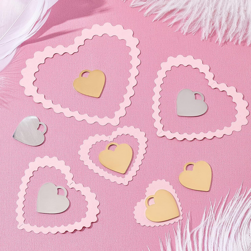 Herzanhänger aus Edelstahl – Gold oder Silber