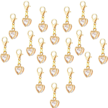 Herz Anhänger Gold mit Kristall