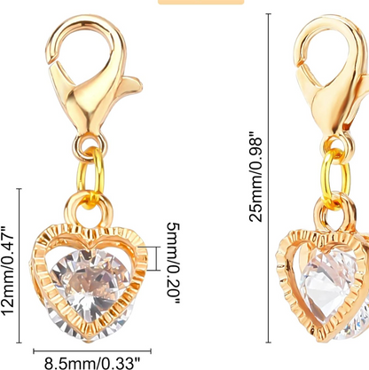 Herz Anhänger Gold mit Kristall