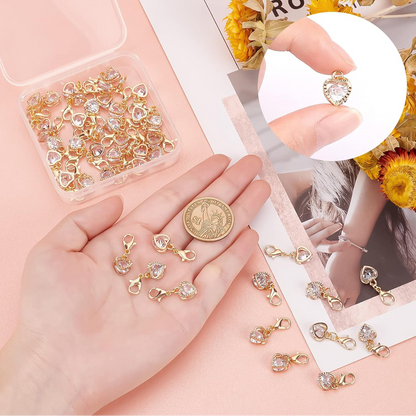 Herz Anhänger Gold mit Kristall