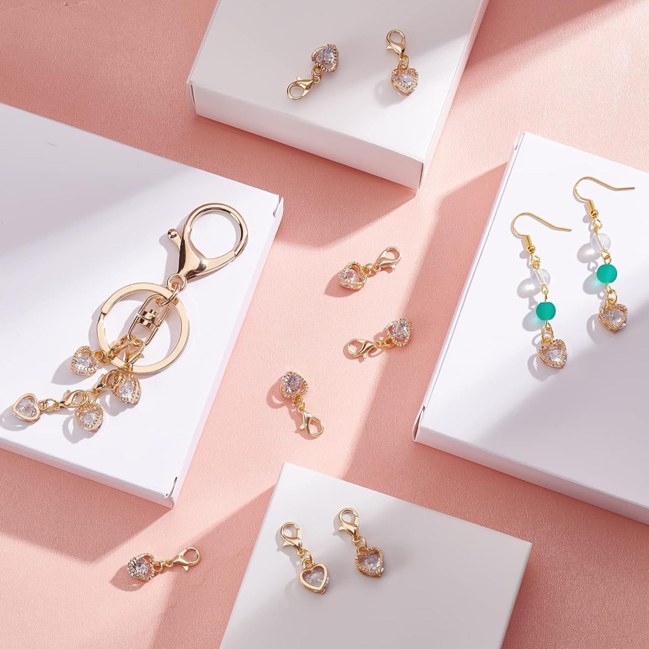 Herz Anhänger Gold mit Kristall