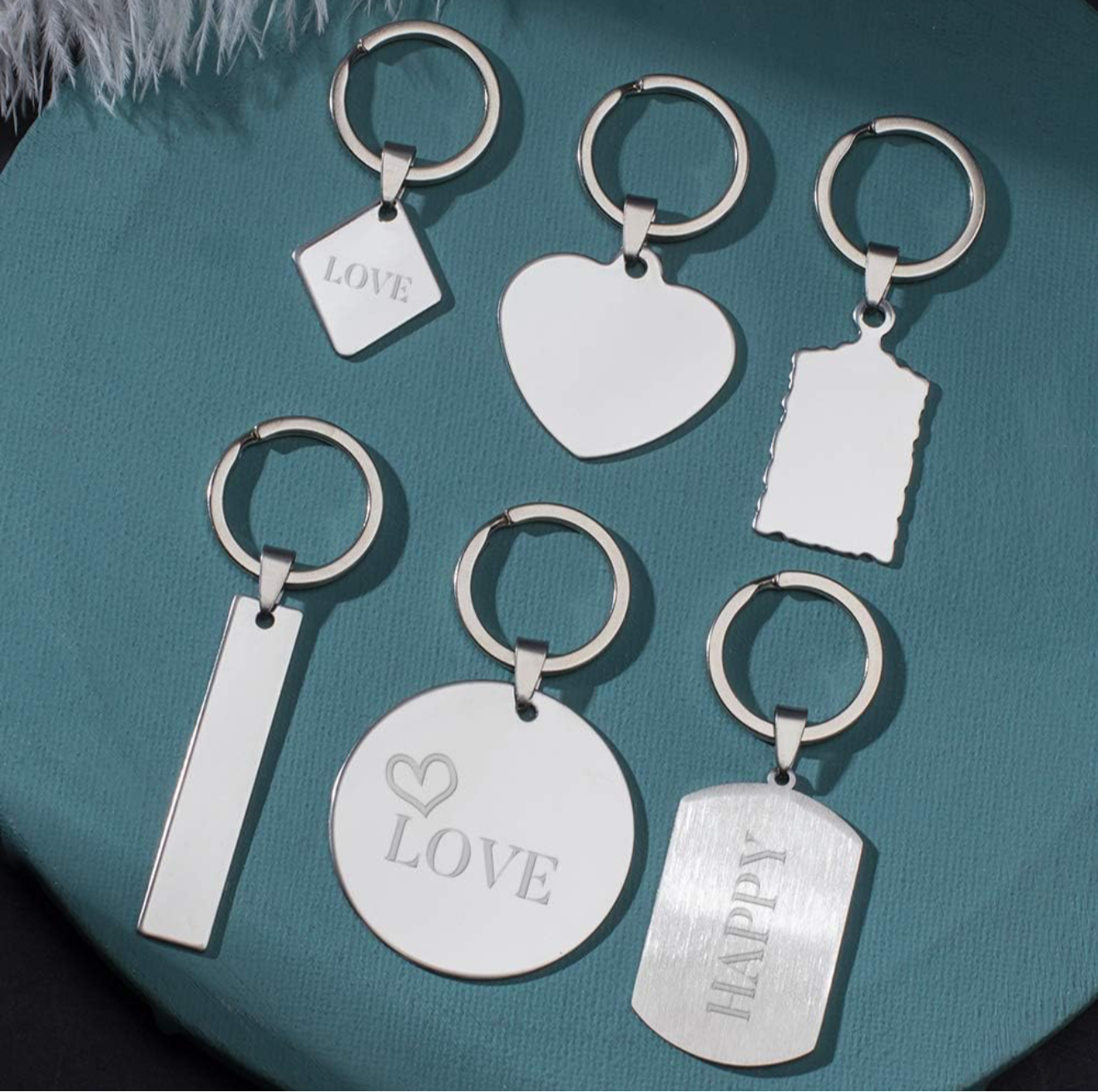 Gemischte Edelstahl Anhänger Silber