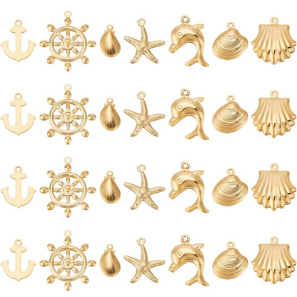 Verschiedene Anhänger gold - klein - mini