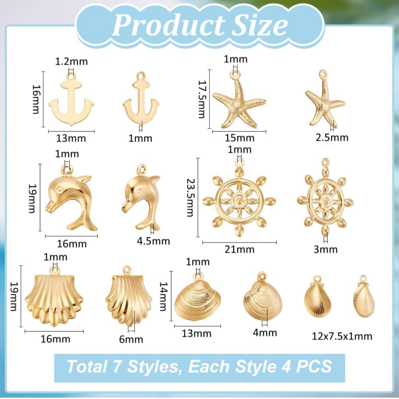 Verschiedene Anhänger gold - klein - mini