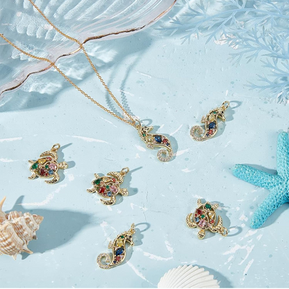 Meeresanhänger Gold mit Diamanten