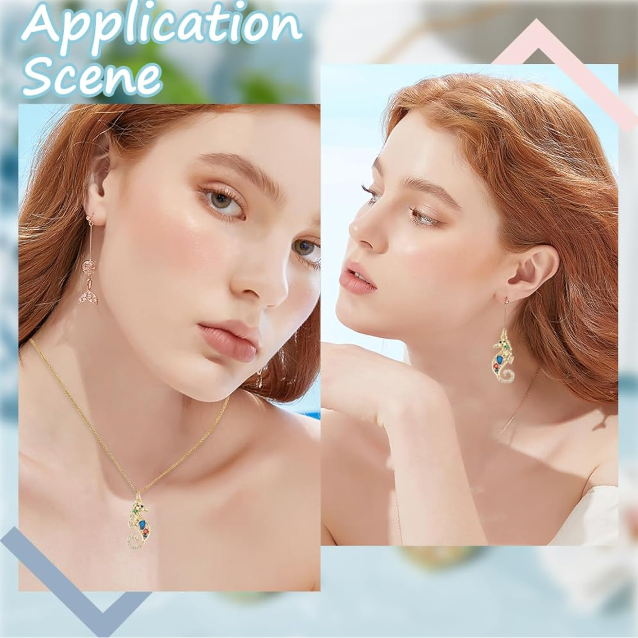 Meeresanhänger Gold mit Diamanten