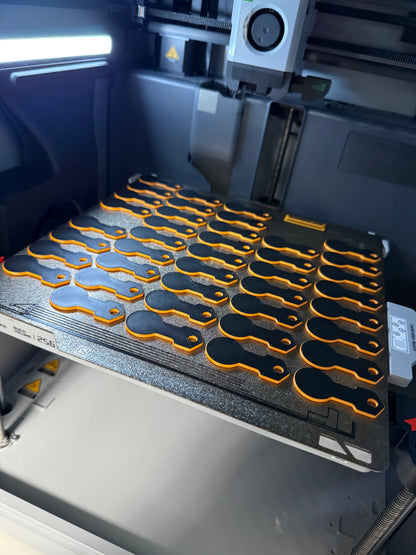 Personalisierte Einkaufswagenchips 3D gedruckt + graviert