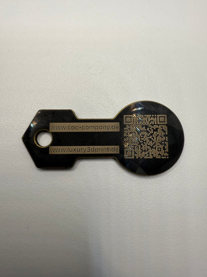 Personalisierte Einkaufswagenchips 3D gedruckt + graviert