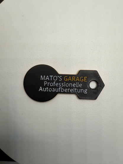 Personalisierte Einkaufswagenchips 3D gedruckt + graviert