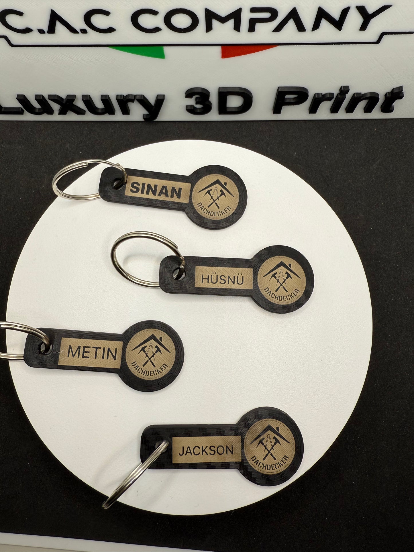 Personalisierte Einkaufswagenchips 3D gedruckt + graviert