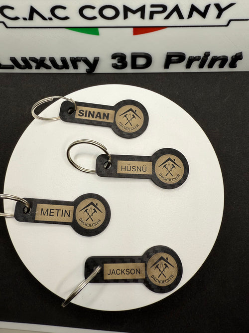 Personalisierte Einkaufswagenchips 3D gedruckt + graviert