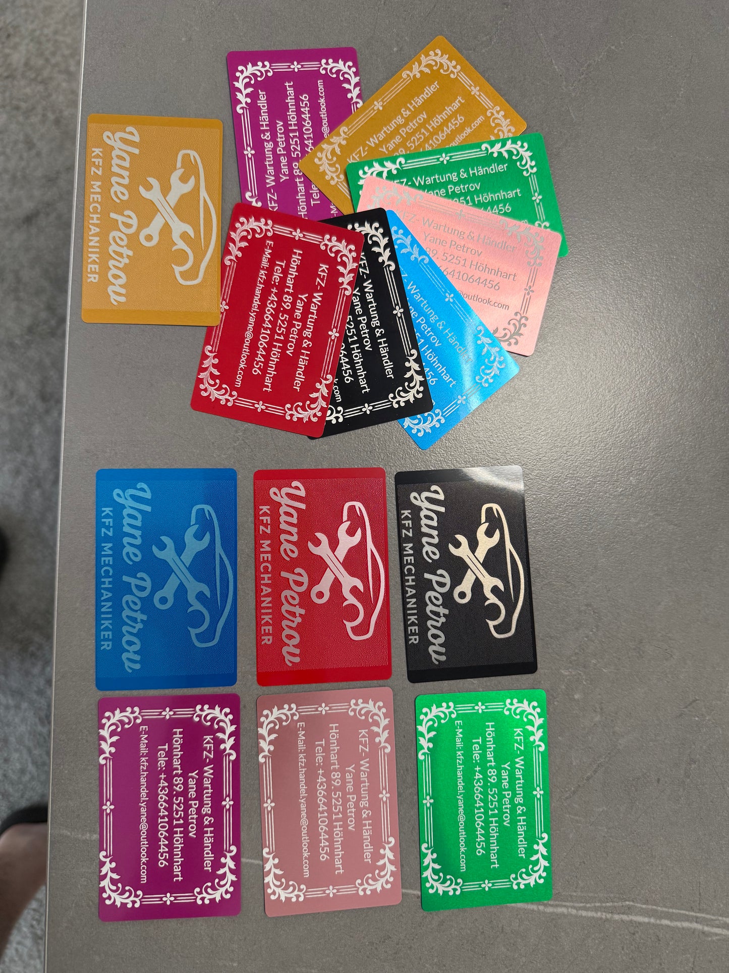 Visitenkarten - Premium Qualität aus Aluminium - Personalisiert