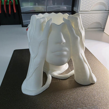 Vase "Gesicht in Händen" 3D gedruckt
