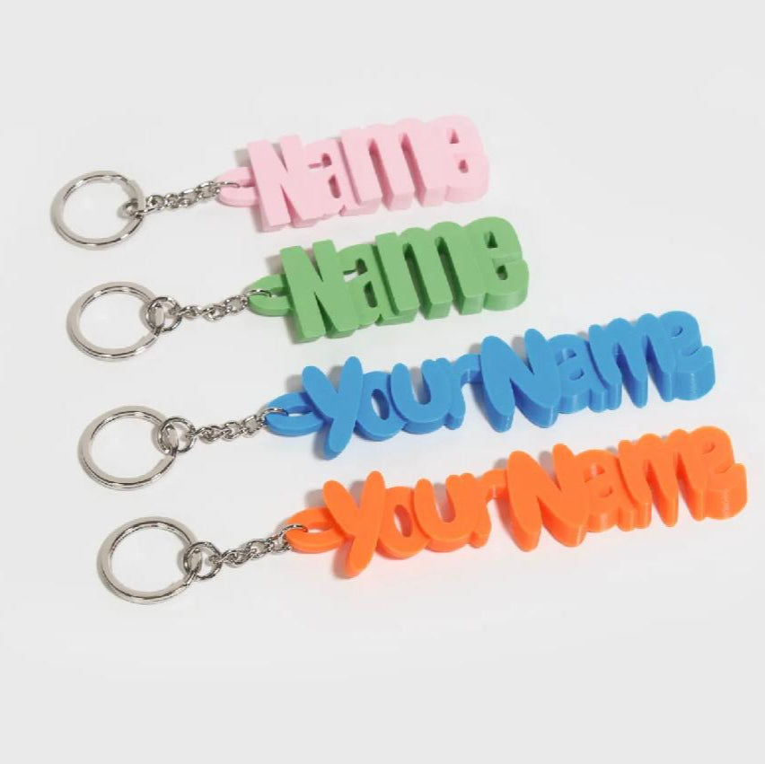Personalisierte Namensschlüsselanhänger in 3D