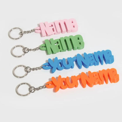Personalisierte Namensschlüsselanhänger in 3D