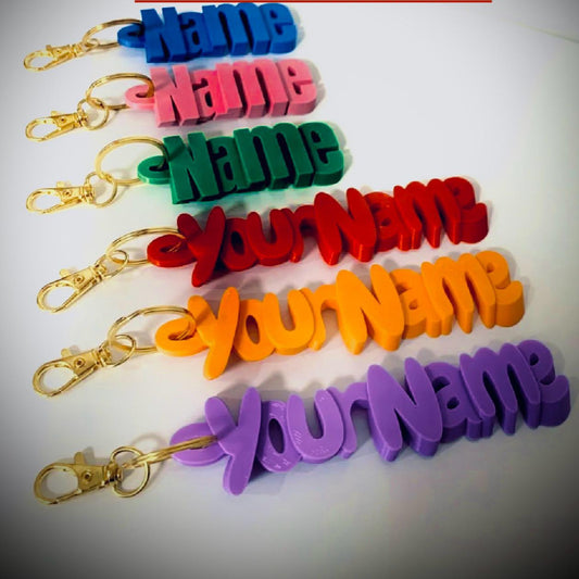 Personalisierte Namensschlüsselanhänger in 3D