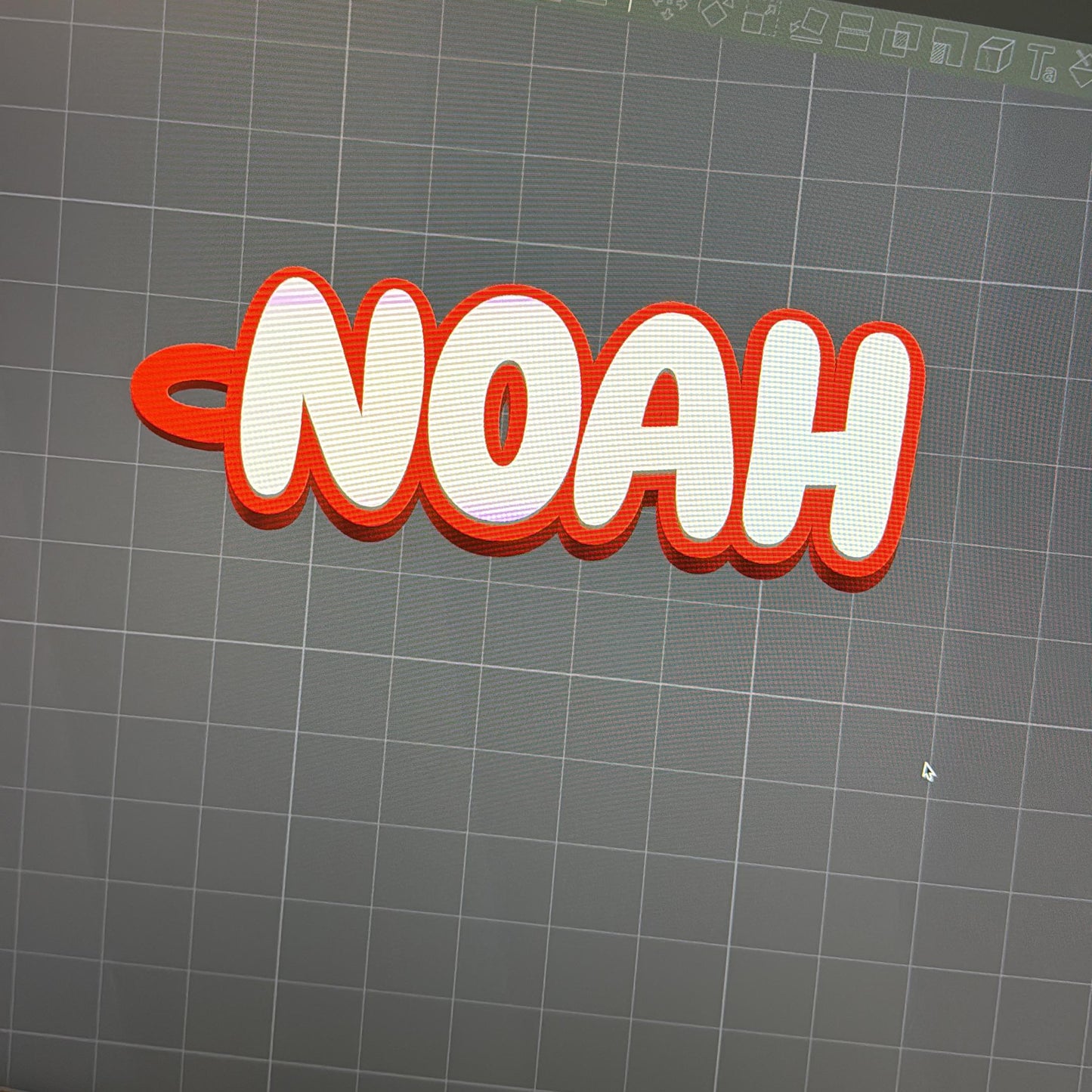 Personalisierte Namensschlüsselanhänger in 3D