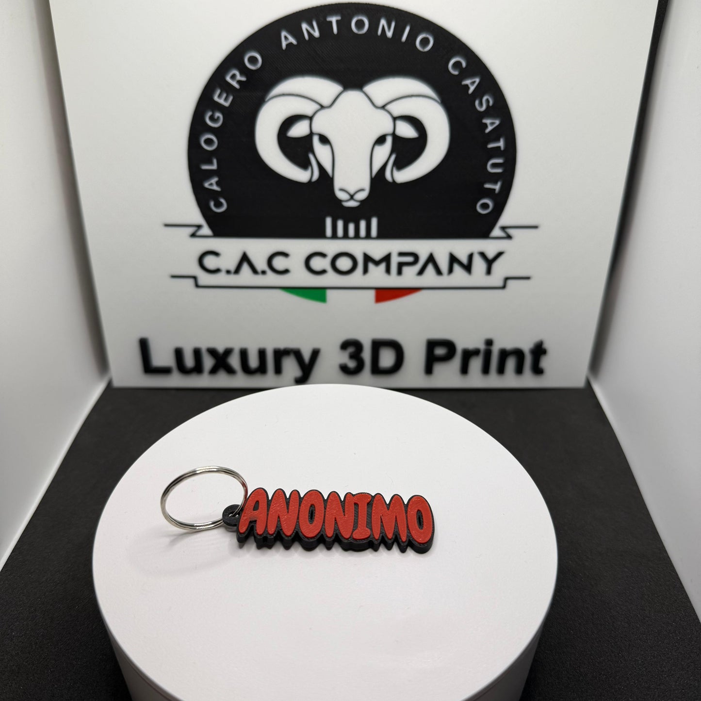 Personalisierte Namensschlüsselanhänger in 3D