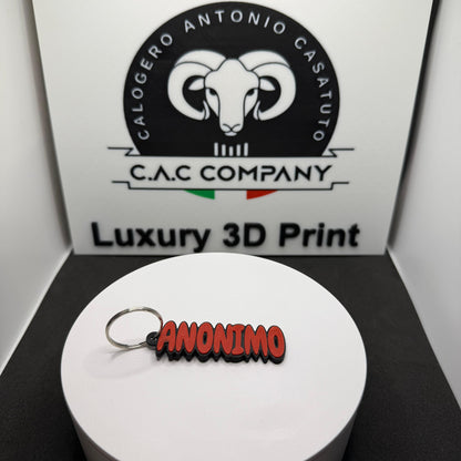 Personalisierte Namensschlüsselanhänger in 3D