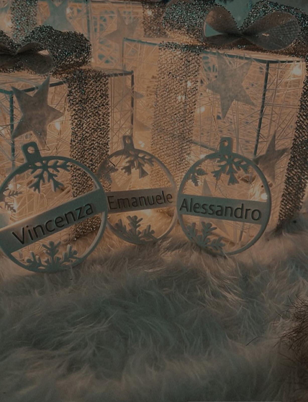 Personalisierte 3D-gedruckte Weihnachtskugeln