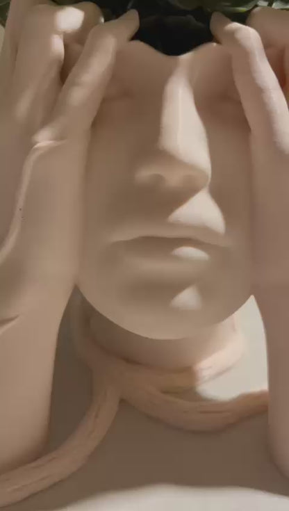 Vase "Gesicht in Händen" 3D gedruckt